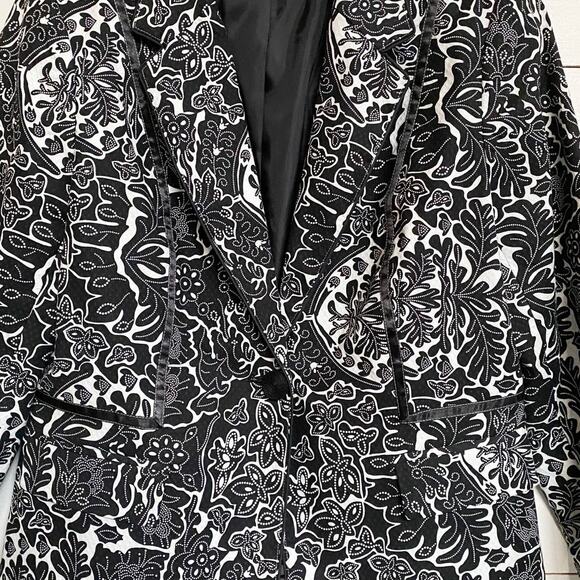 Coldwater Creek Black and‎ White Blazer Petite - M Excellent - Picture 4 of 13